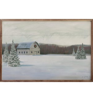 Holiday Winter Barn By James Wiens